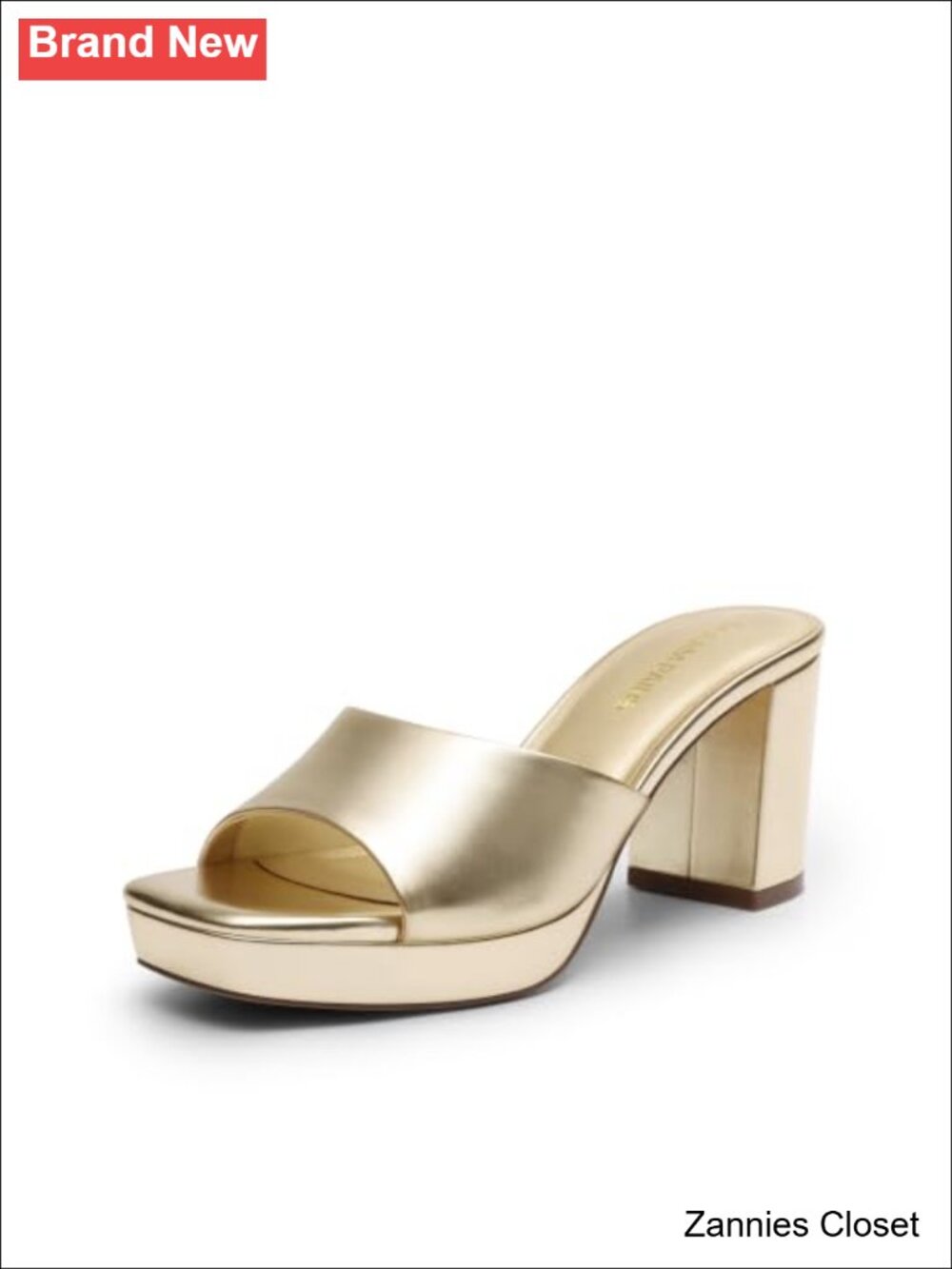 ✨ DREAM PAIRS Women's Platform Block Heel Mule Sandals Faux Leather Square Toe